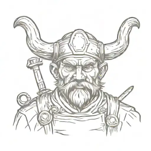 slaughterer old irish, fierce butcher tattoo design idea