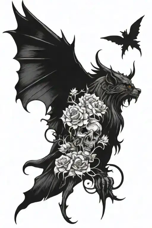 dark fantasy themed tattoo dark themes tattoo design idea