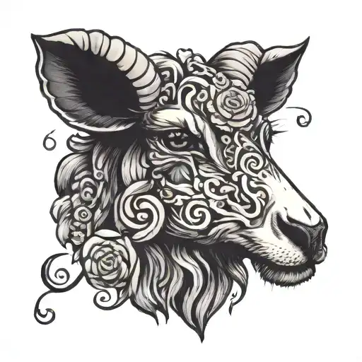 black sheep tattoo design idea