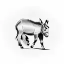 donkey tough guy tattoo design idea