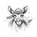 donkey tough guy tattoo design idea