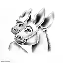 donkey tough guy tattoo design idea