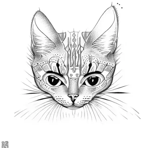 cat bicycle tattoo design idea