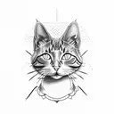 cat bicycle tattoo design idea