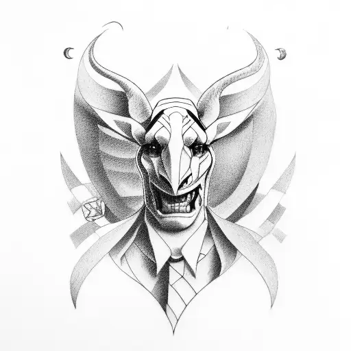 Harlequins Rugby Club Jester  tattoo design idea