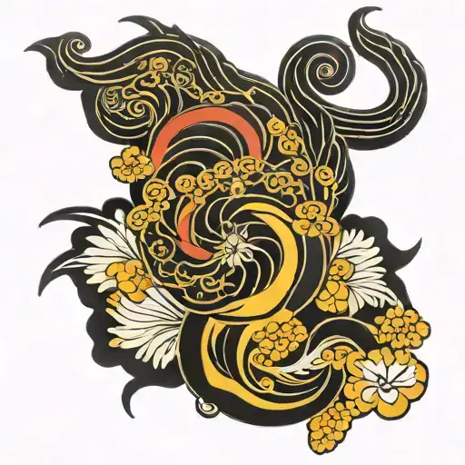 Radiant liquorice tattoo design idea