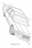 Fleetwood Coupe DeVille 1986-2022 tattoo design idea