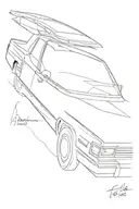 Fleetwood Coupe DeVille 1986-2022 tattoo design idea