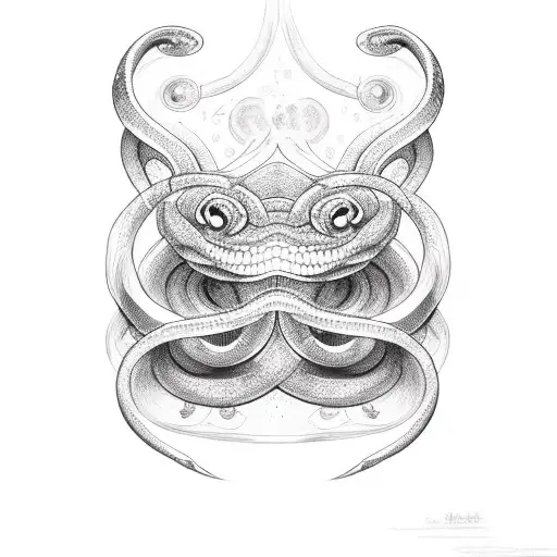 snake nightshade tattoo design idea