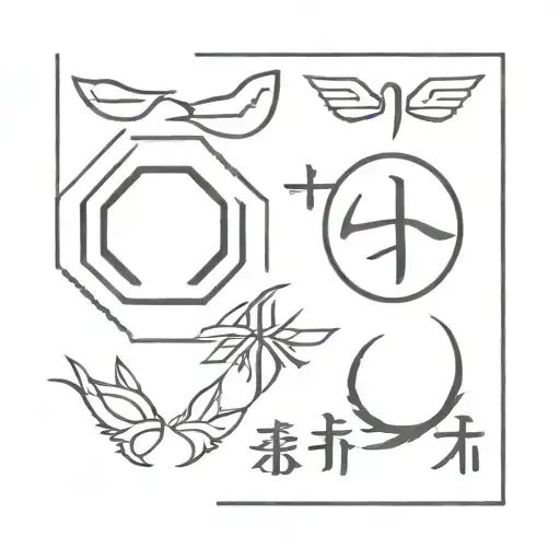 japanese symbols for perseverance, hope and love with religious aspect very small only tattoo design idea