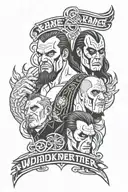Kane and undertaker wwe tattoo design idea
