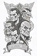 Kane and undertaker wwe tattoo design idea