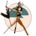 mended arrow with feather tattoo design idea