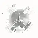 interstellar movie bookshelf tattoo design idea