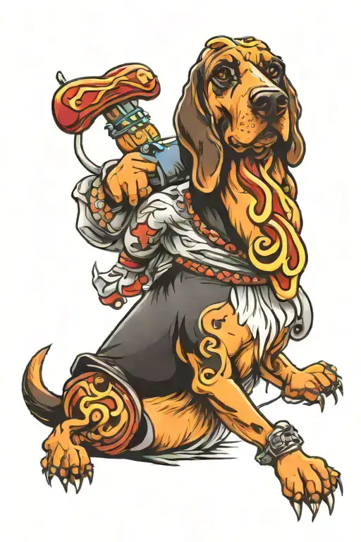 hot dog tattoo design idea