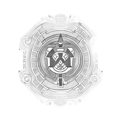 Mexican Aztec  tattoo design idea