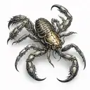 Scorpion crawling tattoo design idea