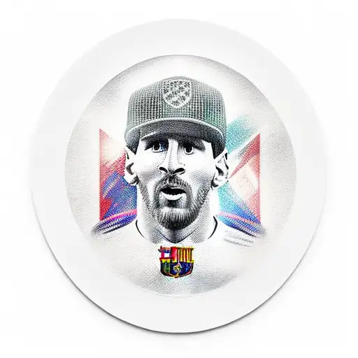 Messi levantando la playera del barca con todos sus trofeos tattoo design idea