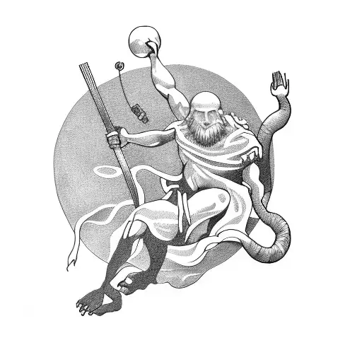 sisyphus myth tattoo design idea