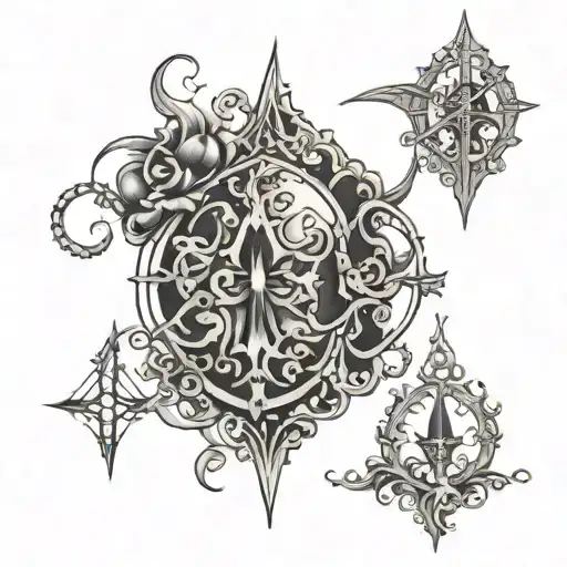 line work tattoo design idea