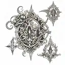 line work tattoo design idea