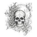 line work tattoo design idea