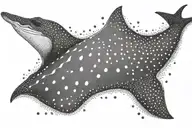 eagle ray gracefully swimming tattoo design idea