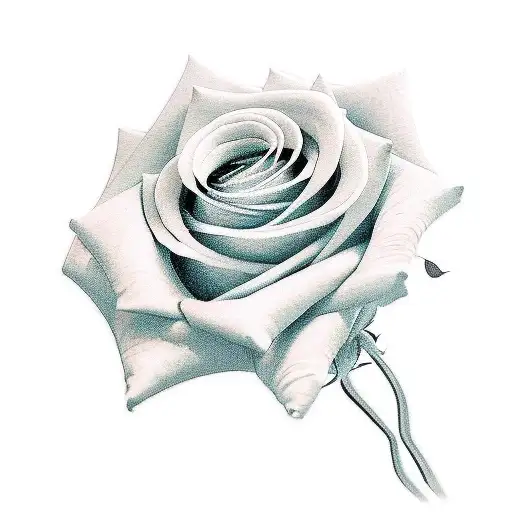 A realistic bouquet of roses arranged in the shape of a desktop computer tattoo design idea