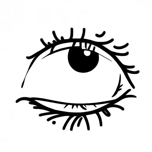 Justin Bieber´s eye with a cross tattoo next to it tattoo design idea