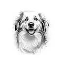 Dog border collie tattoo design idea