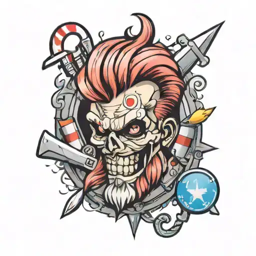 barber_pole tattoo design idea