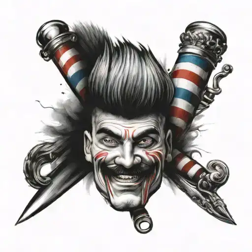 barber_pole tattoo design idea