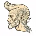 light blonde buzz cut tattoo design idea