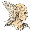 light blonde buzz cut tattoo design idea