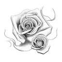 while body gazelle with a rose tattoo design idea