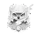 children's letter blocks ADA  tattoo design idea