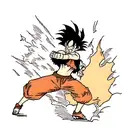 goku with luffy tattoo design idea