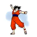 goku with luffy tattoo design idea