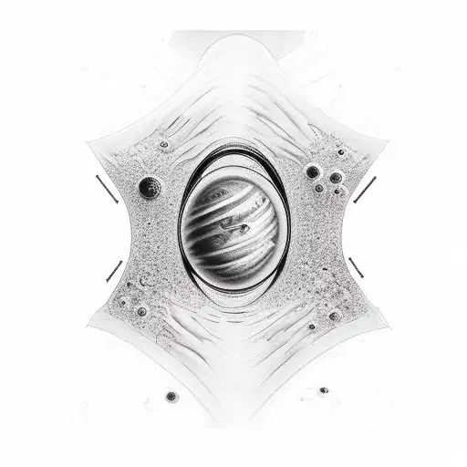 neck throat area tattoo, about interstellar black hole movie, elongated, black and white, containing a small hourglass, tattoo design idea