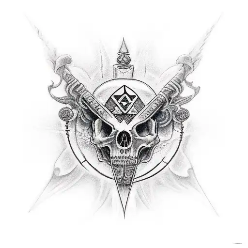 pagan mystisism shaman ritual tattoo design idea