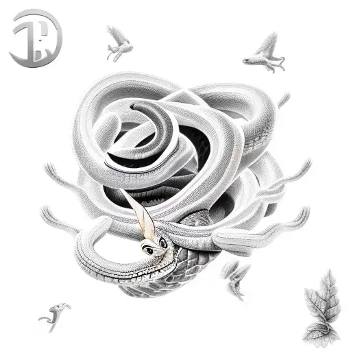 Snake 3d tattoo design idea