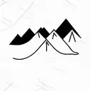 mountains climbing  tattoo design idea