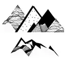 mountains climbing  tattoo design idea