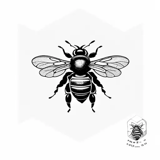 Honey Bee tattoo design idea