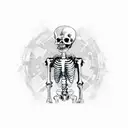 dancing skeletons tattoo design idea