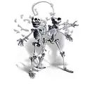 dancing skeletons tattoo design idea