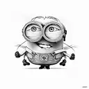 Minions as mechanics tattoo design idea