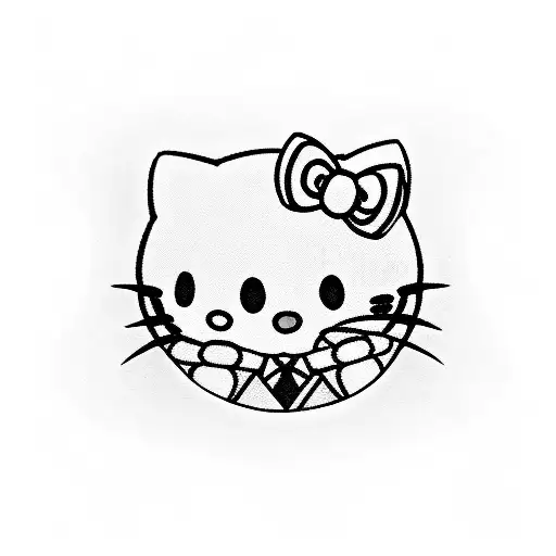 hello kitty vampire pony tattoo design idea