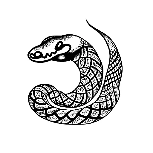 snake surrounded by sunflowers, a Moon behind the head of the snake tattoo design idea