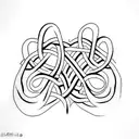 A minimalist tattoo of a heart intertwined with the client's initials 'LKS' tattoo design idea